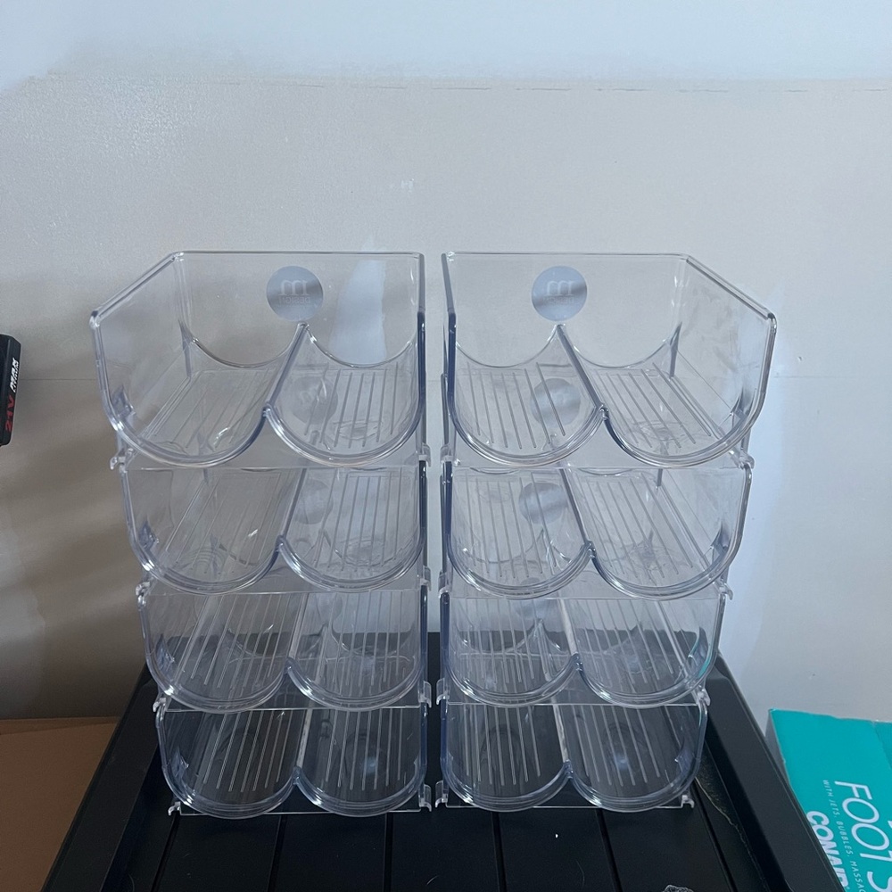 Clear Stackable Storage Organizer - 2 sets of 4